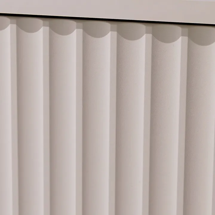 Madia 107x80h cm 1 anta 2 cassetti cannettato moderna beige Vanessa