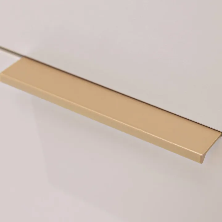 Madia 107x80h cm 1 anta 2 cassetti cannettato moderna beige Vanessa
