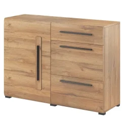 Madia 120x86h cm 1 anta 3 cassetti soggiorno rovere nero Maiorca