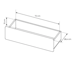 Madia 130x80h cm 1 anta 3 cassetti soggiorno rovere chiaro Mellow