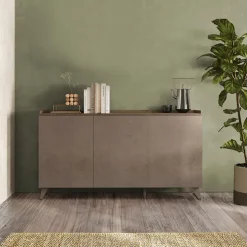 Madia 181x99h cm 3 ante bronzo rovere scuro Jonson