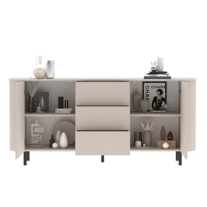 Madia 180x82h cm 2 ante 3 cassetti beige cashmere Lucrezia