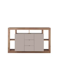 Madia 172x102h cm 2 ante 3 cassetti beige cashmere rovere scuro Trilogy