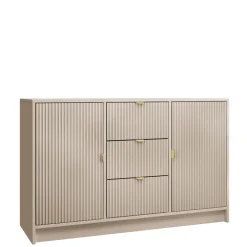 Madia 118x75h cm 2 ante 3 cassetti cannettato beige cashmere Athena