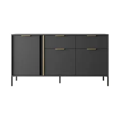Madia 153x81h cm 3 ante 2 cassetti moderna antracite Nebula