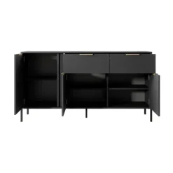 Madia 153x81h cm 3 ante 2 cassetti moderna antracite Nebula