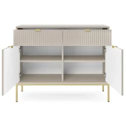 Madia 104x83h cm 2 ante 2 cassetti moderna design beige Alisa