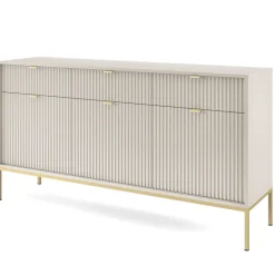 Madia 154x83h cm 3 ante 3 cassetti moderna beige Alisa