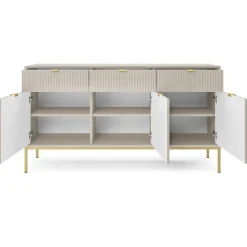 Madia 154x83h cm 3 ante 3 cassetti moderna beige Alisa