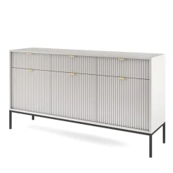 Madia 154x83h cm 3 ante 3 cassetti moderna grigio Alisa