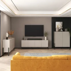 Madia 180x90h cm 2 ante 3 cassetti moderna beige cashmere Simple