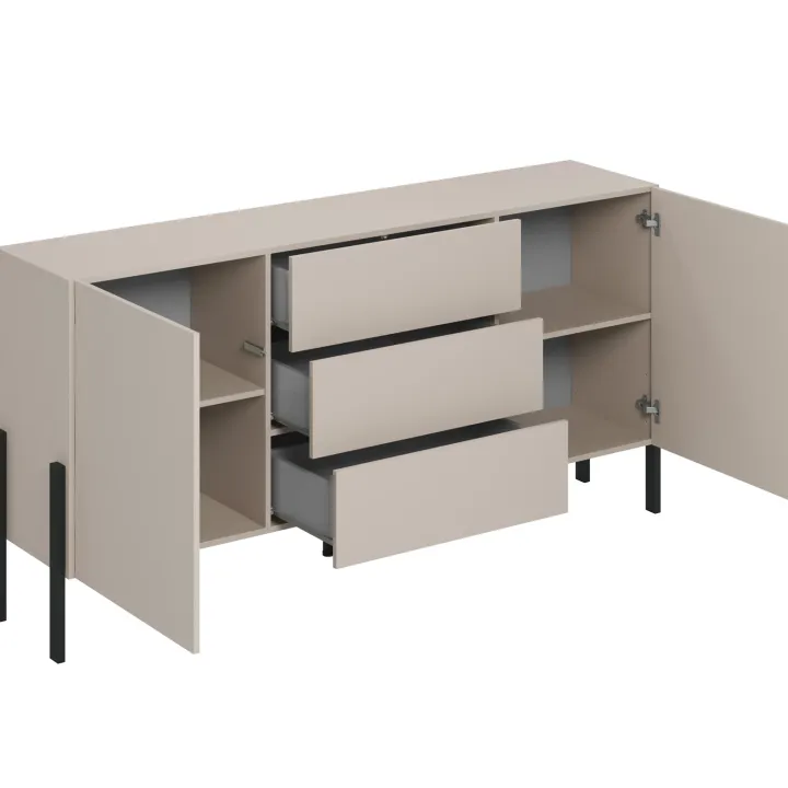 Madia 180x90h cm 2 ante 3 cassetti moderna beige cashmere Simple