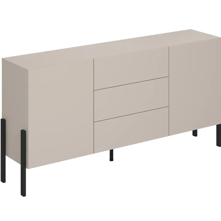 Madia 180x90h cm 2 ante 3 cassetti moderna beige cashmere Simple