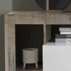 Madia 146x93h cm 2 ante 3 cassetti moderna bianco lucido pero Invictus