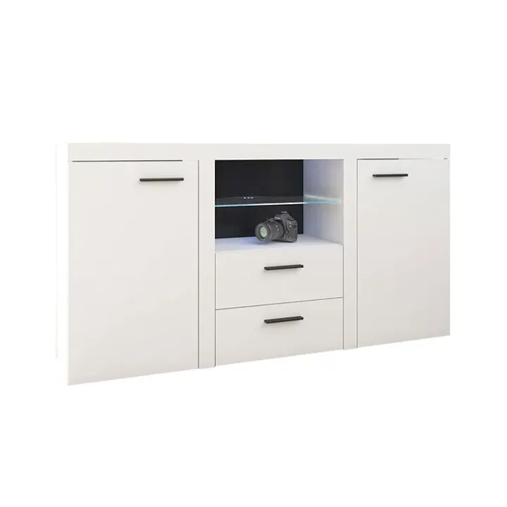 Madia 157x82h cm 2 ante 2 cassetti moderna bianco Haarlem