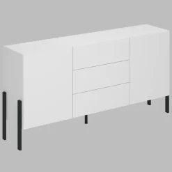 Madia 180x90h cm 2 ante 3 cassetti moderna bianco Simple