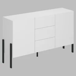 Madia 150x90h cm 2 ante 3 cassetti moderna bianco Simple