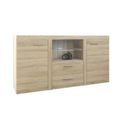 Madia 157x82h cm 2 ante 2 cassetti moderna rovere chiaro Haarlem