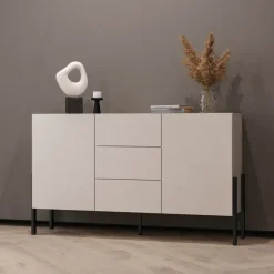 Madia 150x90h cm 2 ante 3 cassetti moderna beige cashmere Simple