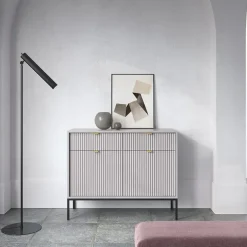 Madia 104x83h cm 2 ante 2 cassetti moderna grigio Alisa