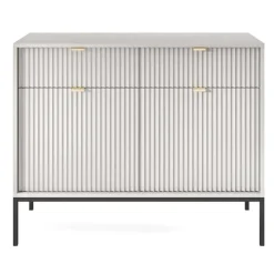 Madia 104x83h cm 2 ante 2 cassetti moderna grigio Alisa