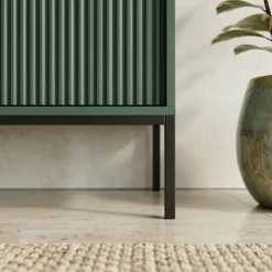 Madia 154x83h cm 3 ante 3 cassetti moderna verde Alisa