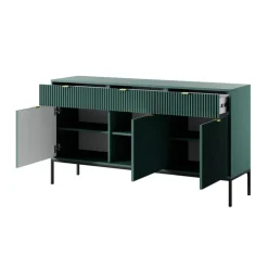 Madia 154x83h cm 3 ante 3 cassetti moderna verde Alisa