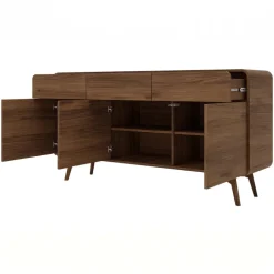 Madia 160x84h cm 3 ante 3 cassetti rovere scuro Walden