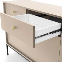 Madia 154x83h cm 3 ante 3 cassetti soggiorno beige Glory