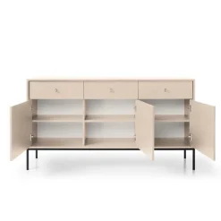 Madia 154x83h cm 3 ante 3 cassetti soggiorno beige Glory