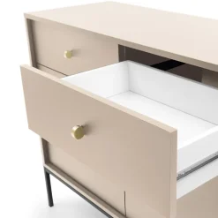 Madia 154x83h cm 3 ante 3 cassetti soggiorno beige Glory