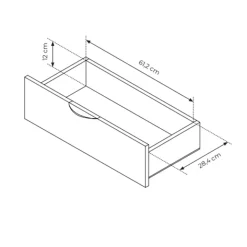 Madia 195x81h cm 2 ante 3 cassetti soggiorno wengè nero Vesper