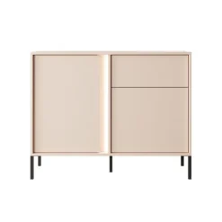 Madia 103x82h cm 2 ante 1 cassetto moderna beige Melly