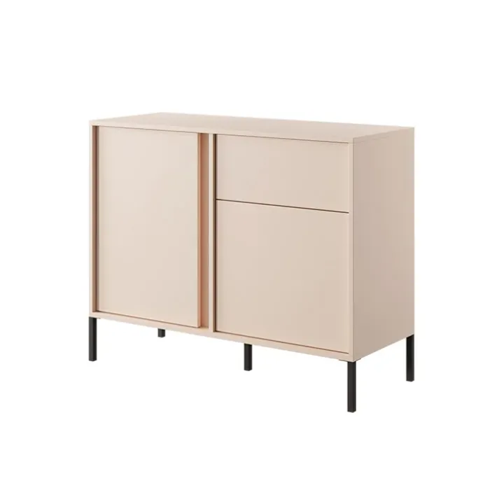 Madia 103x82h cm 2 ante 1 cassetto moderna beige Melly