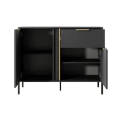 Madia 103x82h cm 2 ante 1 cassetto moderna antracite Nebula