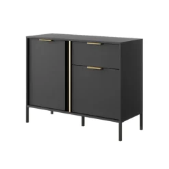 Madia 103x82h cm 2 ante 1 cassetto moderna antracite Nebula
