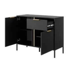 Madia 103x82h cm 2 ante 1 cassetto moderna antracite Nebula