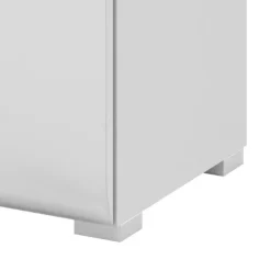 Madia 147x132h cm 3 ante 1 cassetto soggiorno bianco lucido rovere Tahiti