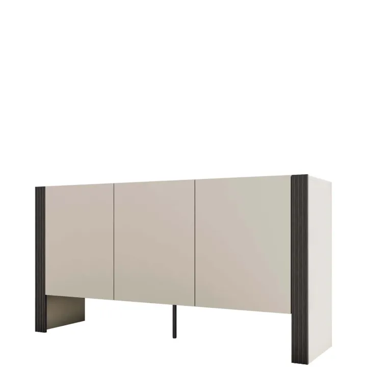 Madia 151x79h cm 3 ante con design scanalato beige cashmere nero Medellín