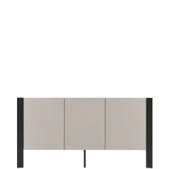 Madia 151x79h cm 3 ante con design scanalato beige cashmere nero Medellín
