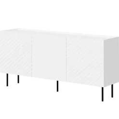 Madia 166x80h cm 3 ante con frontali decorati bianco Daniele