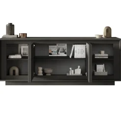 Madia 207x80h cm 4 ante moderna antracite Deluxe