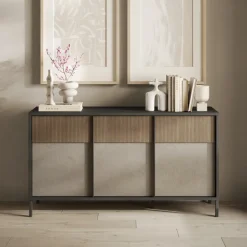 Madia 156x86h cm 3 ante moderna antracite tortora Every