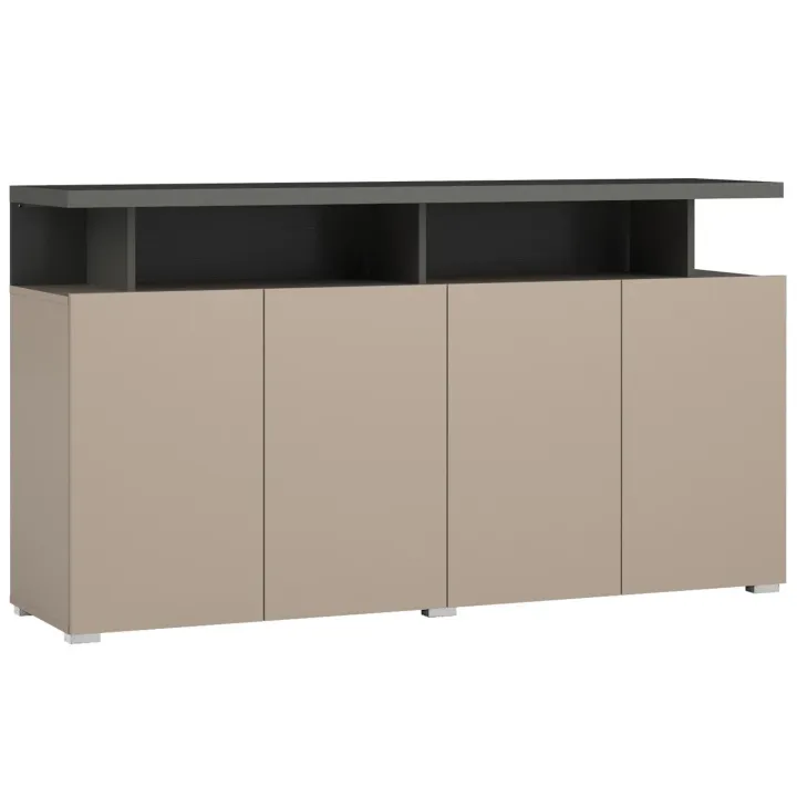 Madia 153x84h cm 4 ante moderna beige grigio Matt