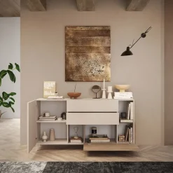Madia 181x94h cm 2 ante moderna beige rovere chiaro Witty