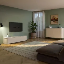 Madia 130x82h cm 2 ante moderna beige cashmere Lucrezia