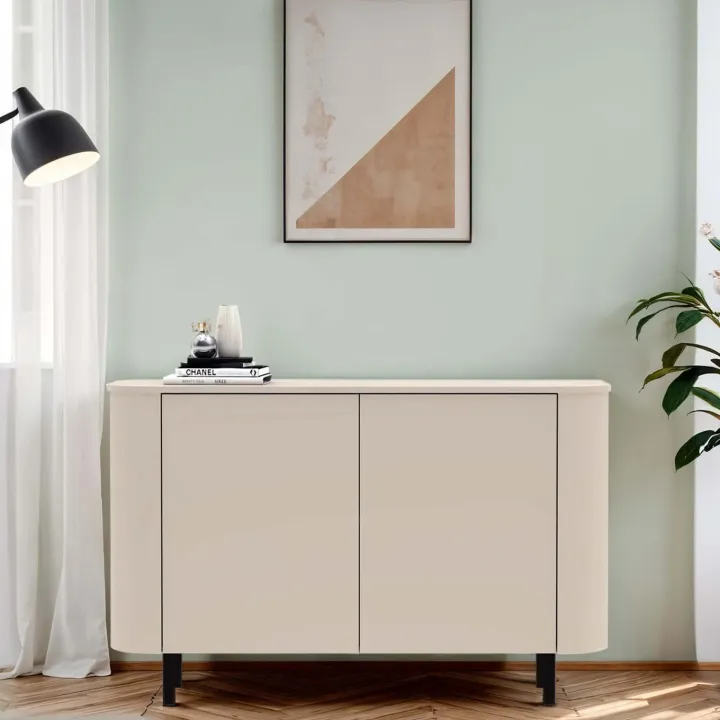 Madia 130x82h cm 2 ante moderna beige cashmere Lucrezia