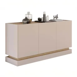 Madia 160x75h cm 3 ante moderna beige rovere Rhea