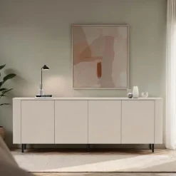 Madia 230x82h cm 4 ante moderna beige cashmere Lucrezia