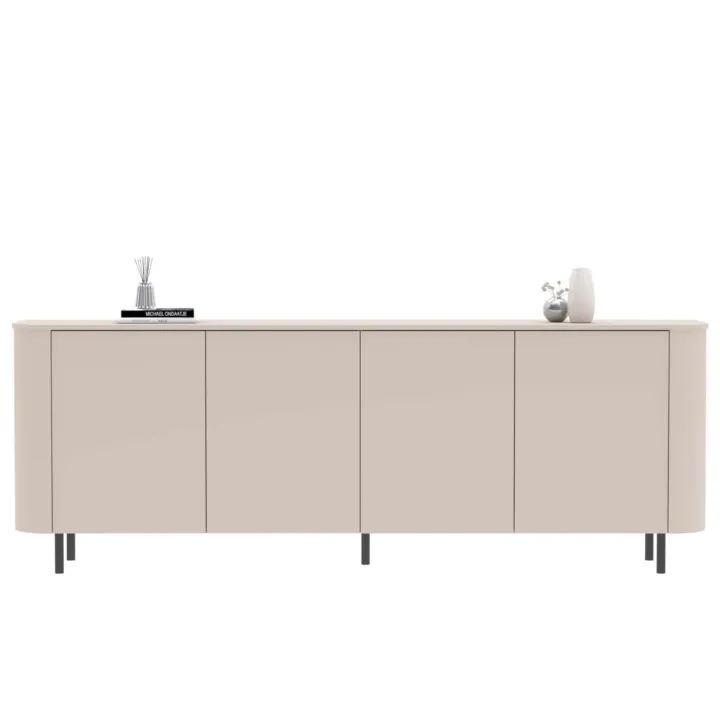 Madia 230x82h cm 4 ante moderna beige cashmere Lucrezia